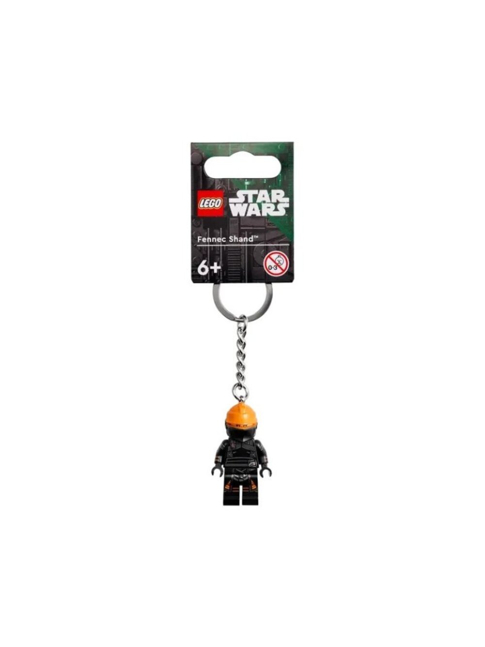 LEGO Star Wars Fennec Shand Minifigure Keyring 854245, Black, Small
